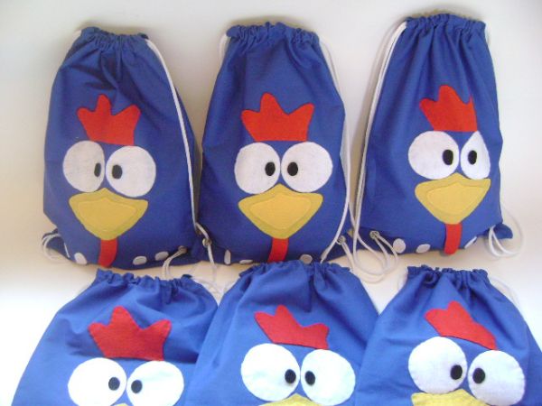 mochilas de pano galinha pintadinha